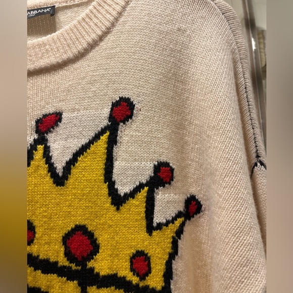 DOLCE & GABANNA AW 17 collection crown sweater, virgin wool/ cashmere, size S - Picture 3 of 16